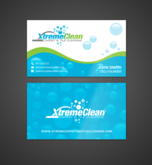Business Card Design by chandrayaan.creative for Xtreme Carpet and Tile Cleaning | Design: #11620321
