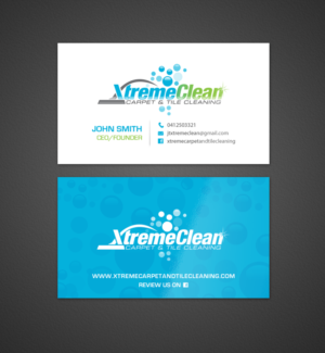 Diseño de Tarjeta de Presentación por chandrayaan.creative para Xtreme Carpet and Tile Cleaning | Diseño: #11640078