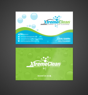 Diseño de Tarjeta de Presentación por chandrayaan.creative para Xtreme Carpet and Tile Cleaning | Diseño: #11640080