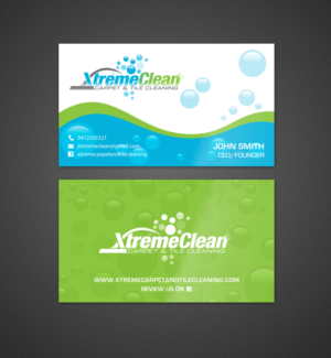 Diseño de Tarjeta de Presentación por chandrayaan.creative para Xtreme Carpet and Tile Cleaning | Diseño: #11640081
