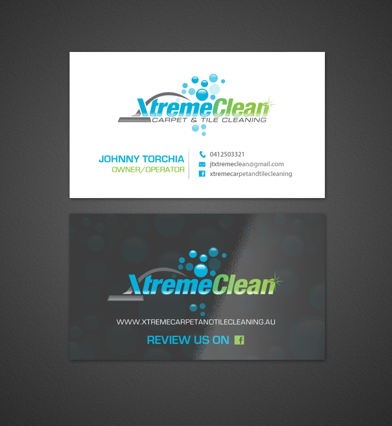 Business Card Design by chandrayaan.creative for Xtreme Carpet and Tile Cleaning | Design #11644651