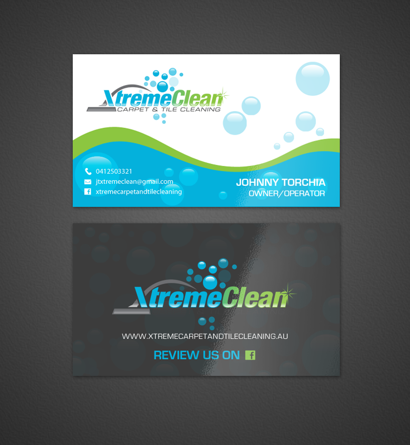 Business Card Design by chandrayaan.creative for Xtreme Carpet and Tile Cleaning | Design #11644653