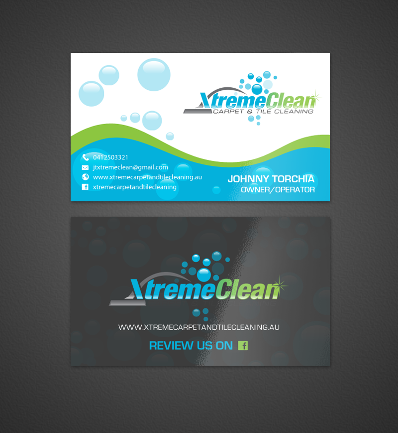 Business Card Design by chandrayaan.creative for Xtreme Carpet and Tile Cleaning | Design #11644688
