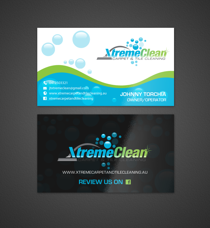 Business Card Design by chandrayaan.creative for Xtreme Carpet and Tile Cleaning | Design #11644689