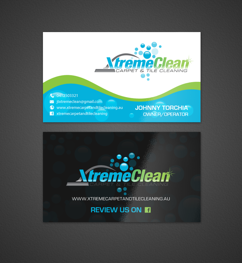 Business Card Design by chandrayaan.creative for Xtreme Carpet and Tile Cleaning | Design #11644690