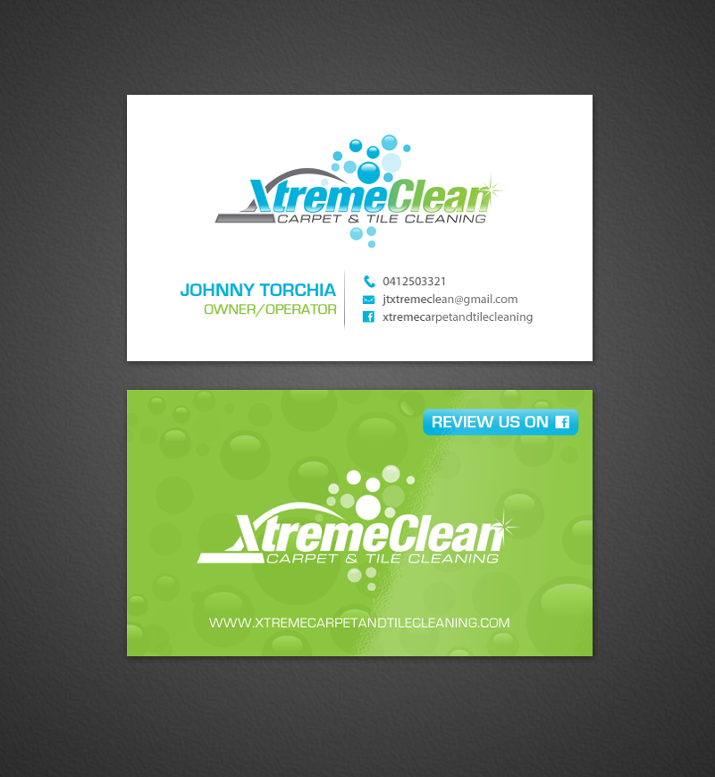 Business Card Design by chandrayaan.creative for Xtreme Carpet and Tile Cleaning | Design #11644705