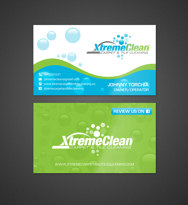 Business Card Design by chandrayaan.creative for Xtreme Carpet and Tile Cleaning | Design #11644726