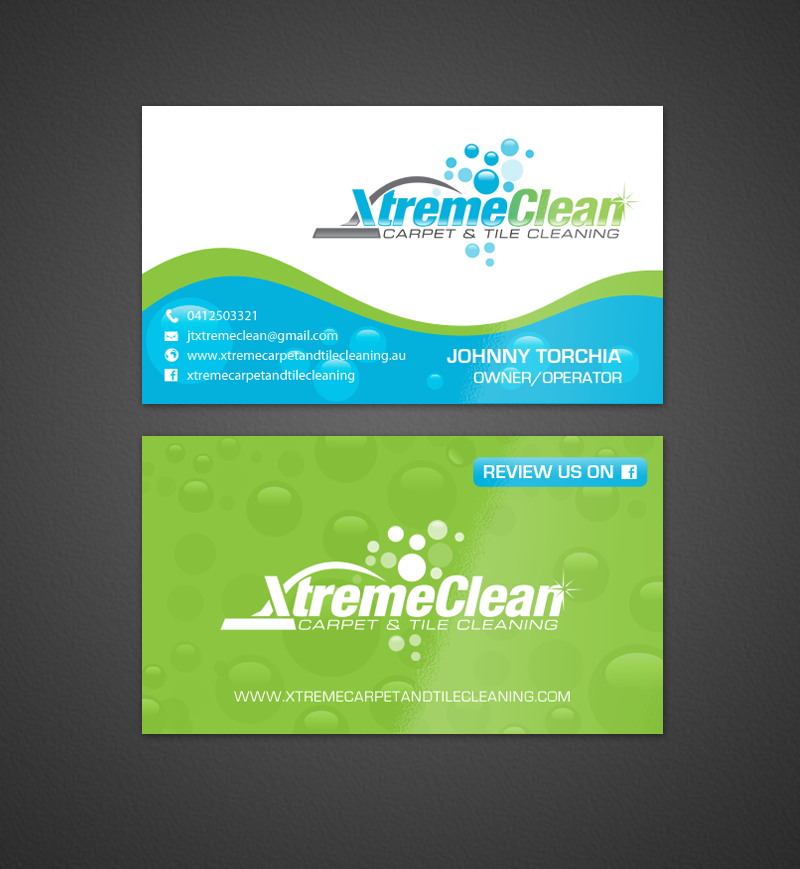 Business Card Design by chandrayaan.creative for Xtreme Carpet and Tile Cleaning | Design #11644728