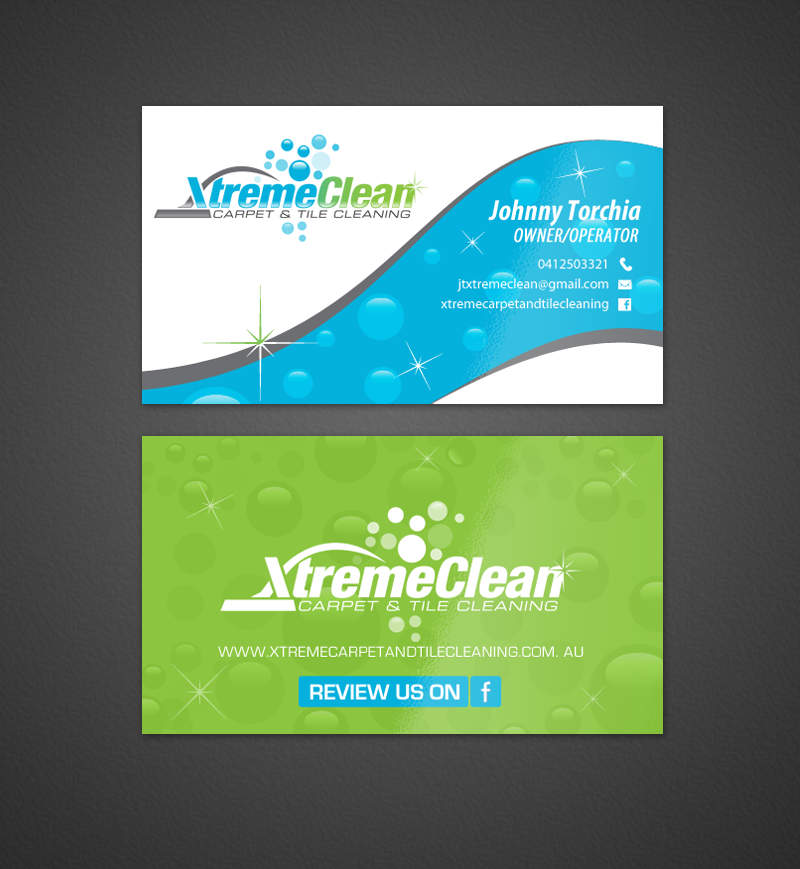 Business Card Design by chandrayaan.creative for Xtreme Carpet and Tile Cleaning | Design #11646136