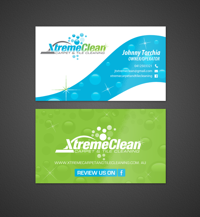 Business Card Design by chandrayaan.creative for Xtreme Carpet and Tile Cleaning | Design #11646588