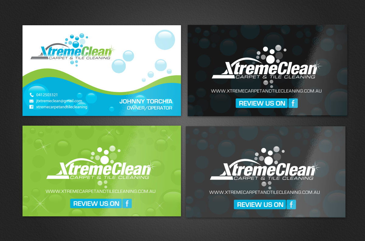 Business Card Design by chandrayaan.creative for Xtreme Carpet and Tile Cleaning | Design #11646876