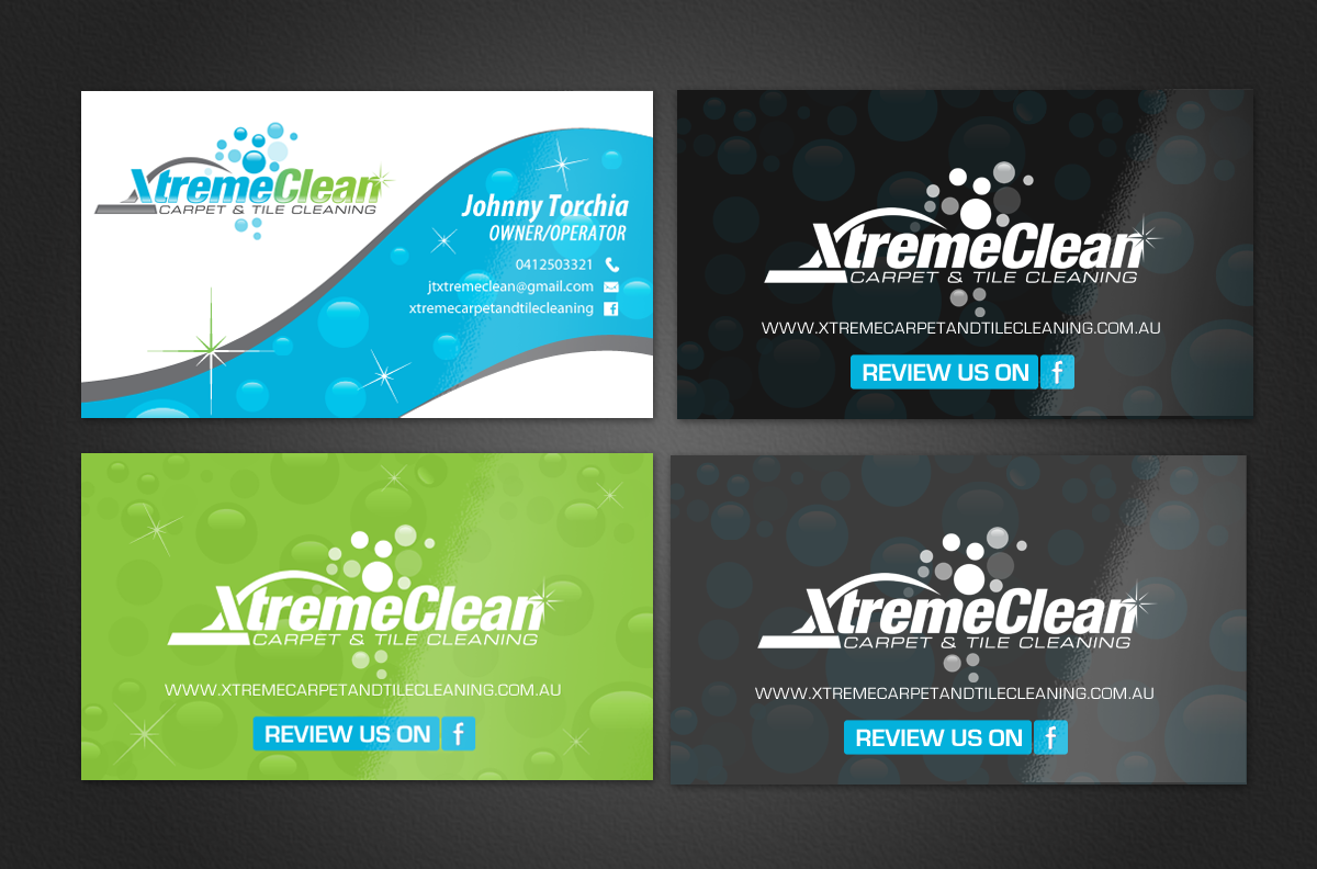 Business Card Design by chandrayaan.creative for Xtreme Carpet and Tile Cleaning | Design #11646880