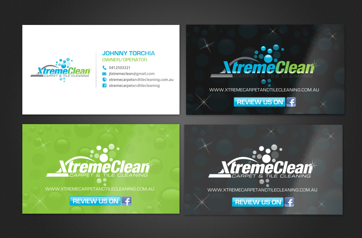 Business Card Design by chandrayaan.creative for Xtreme Carpet and Tile Cleaning | Design #11655064