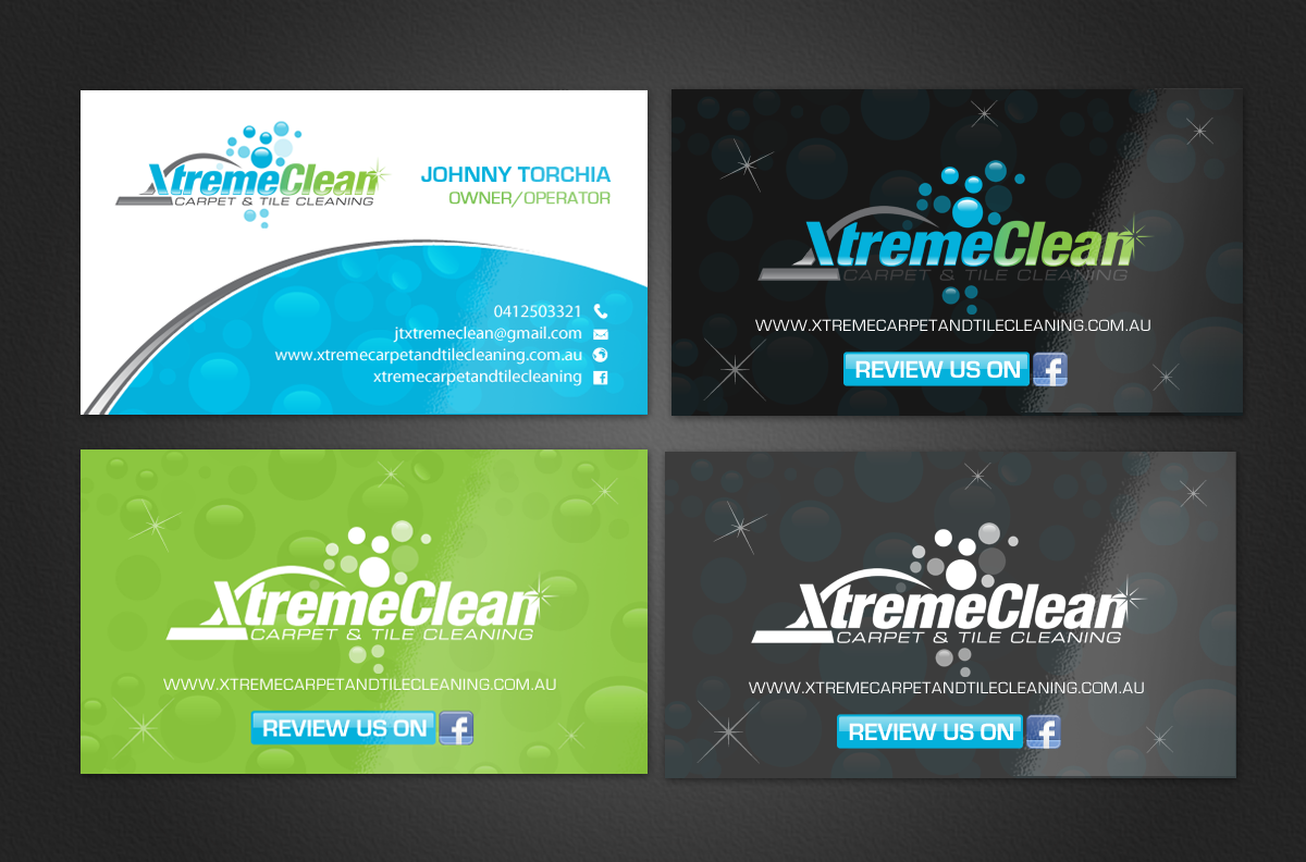Business Card Design by chandrayaan.creative for Xtreme Carpet and Tile Cleaning | Design #11655065