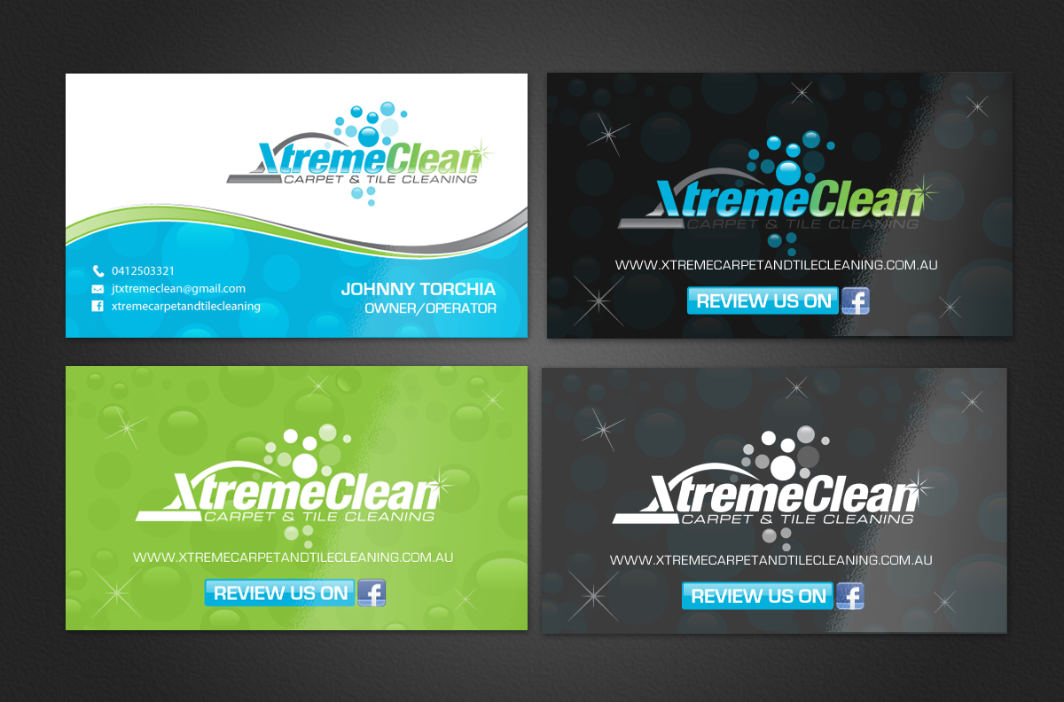 Business Card Design by chandrayaan.creative for Xtreme Carpet and Tile Cleaning | Design #11655067
