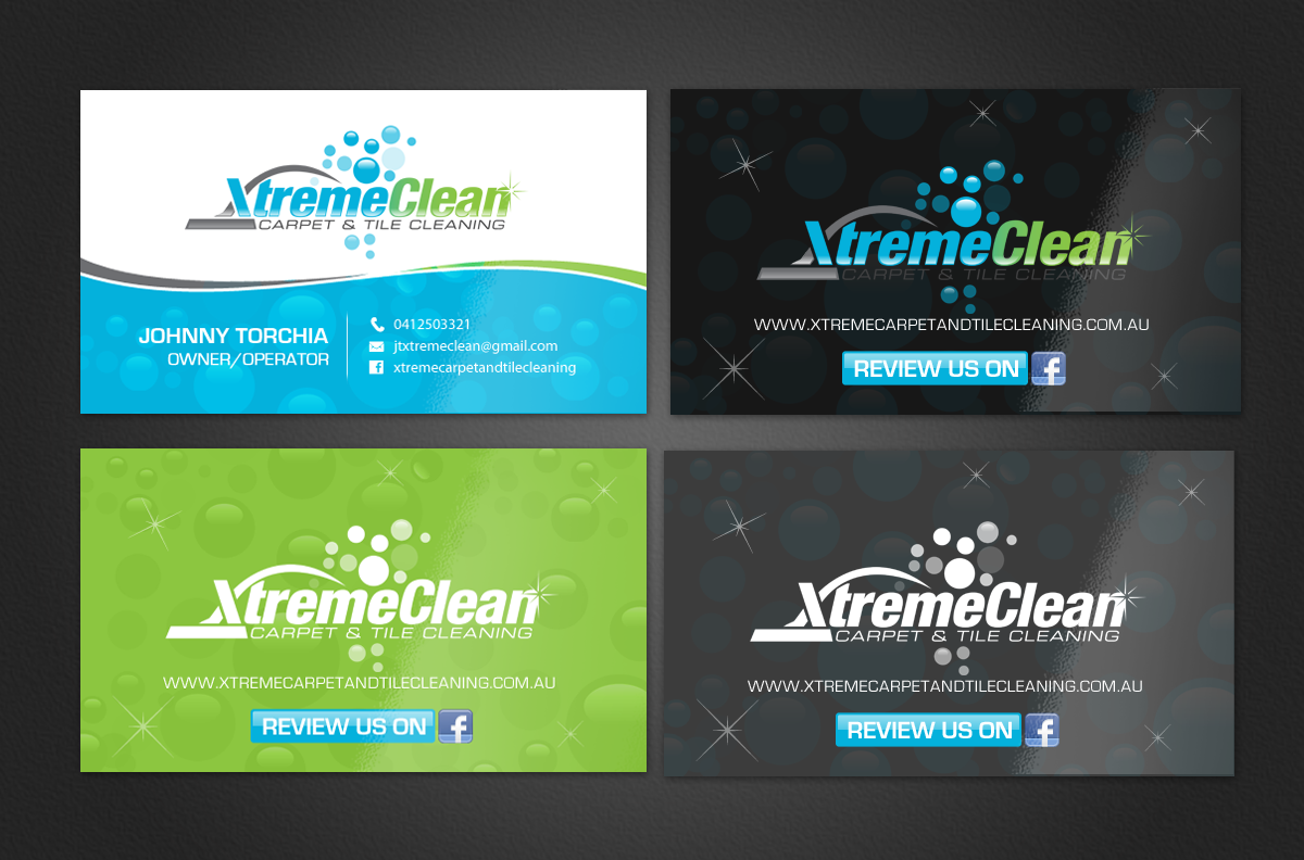 Diseño de Tarjeta de Presentación por chandrayaan.creative para Xtreme Carpet and Tile Cleaning | Diseño #11655068