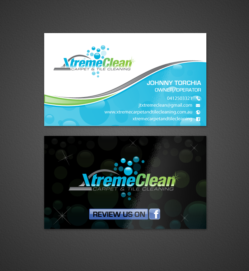 Business Card Design by chandrayaan.creative for Xtreme Carpet and Tile Cleaning | Design #11655074