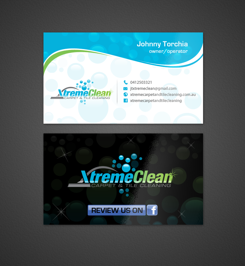 Business Card Design by chandrayaan.creative for Xtreme Carpet and Tile Cleaning | Design #11655075