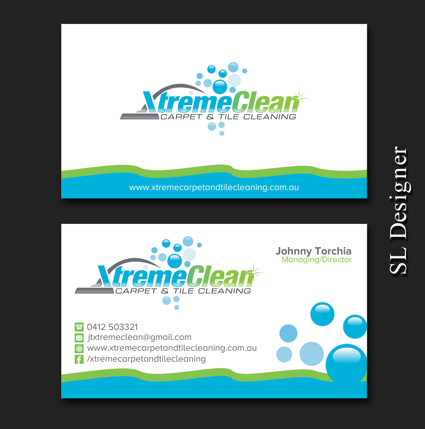 Business Card Design by SL Designer for Xtreme Carpet and Tile Cleaning | Design #11610628