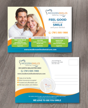 Postcard for a dental practice | Postcard Design by alex989