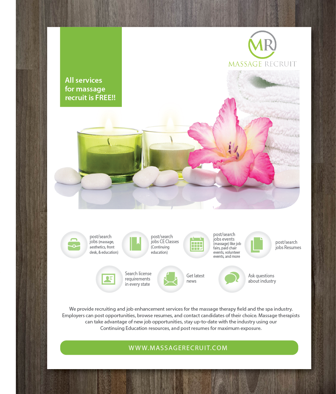 Design de Flyer par alex989 pour Massage Recruit | Design #11638593