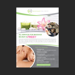 Flyer Design by happy90 for Massage Recruit | Design: #11628280