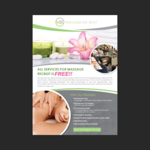 Flyer Design by happy90 for Massage Recruit | Design #11628386