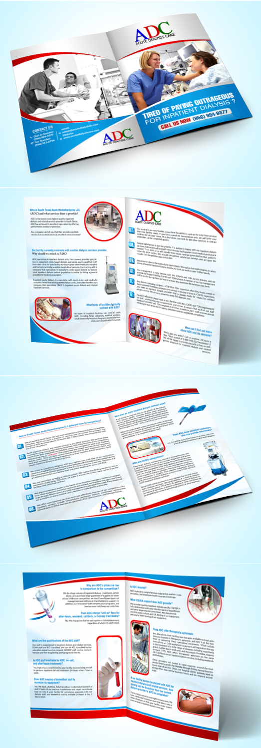 Brochure Design by debdesign for Acute Dialysis Care | Design #11657383