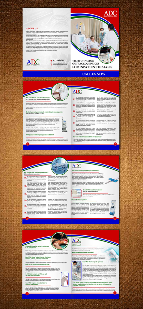Brochure Design by creative.bugs for Acute Dialysis Care | Design #11623110
