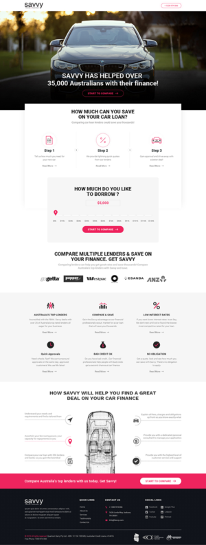 Car Loan Landing Page Redesign 
