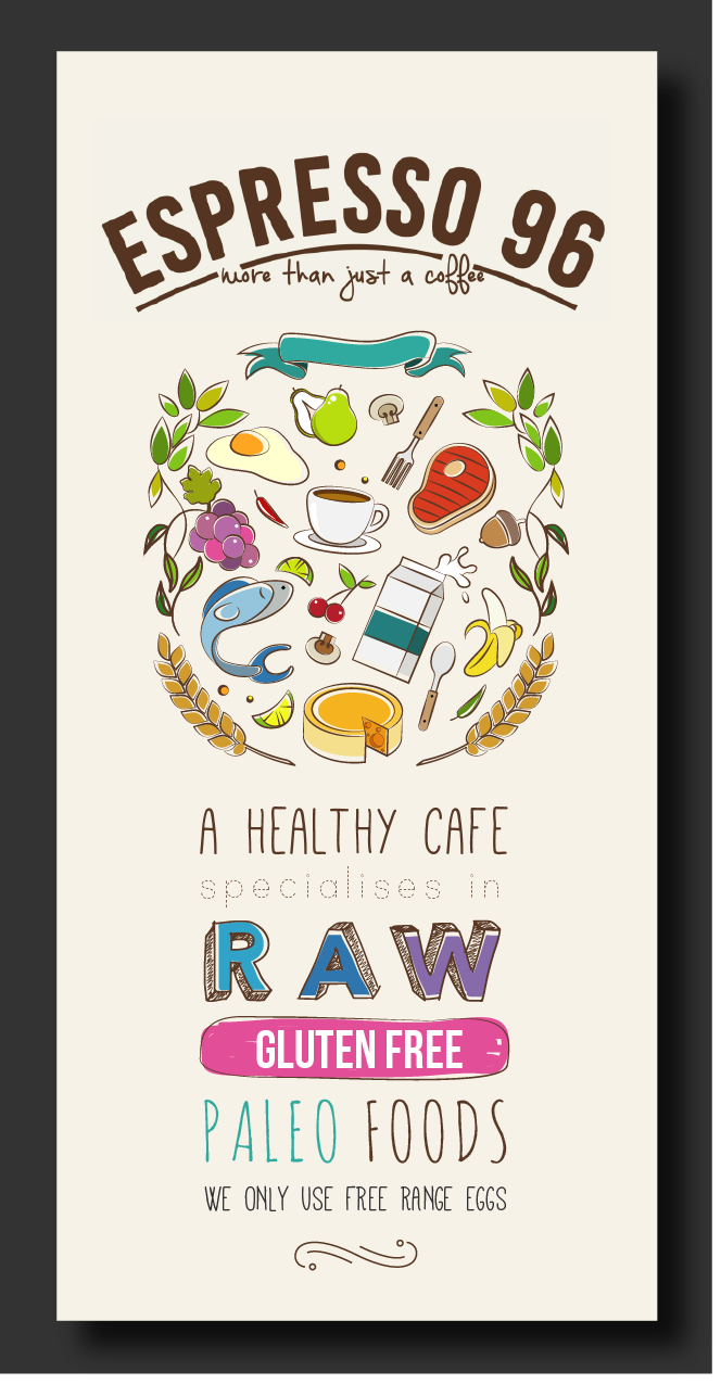 Menu Design by Decafe for Espresso 96 | Design #11651509