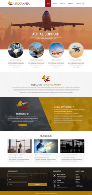 Web Design par pb pour AeroCanada | Design : #12444742