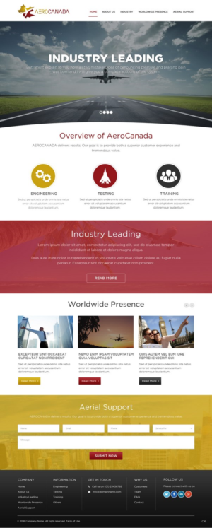 Web Design par pb pour AeroCanada | Design : #12444744