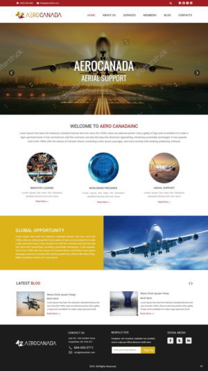 Web Design par pb pour AeroCanada | Design : #12444745
