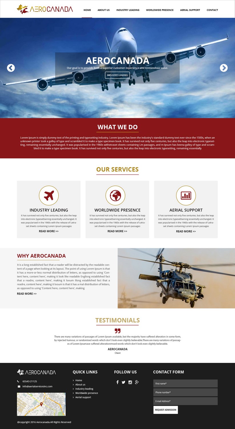 Web Design par pb pour AeroCanada | Design #12444765