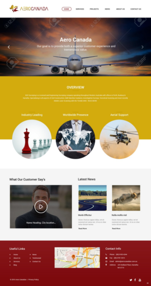 Web Design par pb pour AeroCanada | Design : #12456026