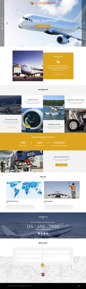 Web Design par Ved Web Services pour AeroCanada | Design : #12401674