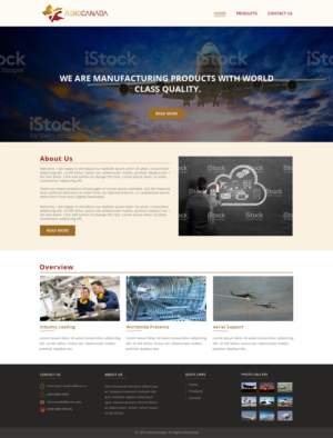 Web Design par Sujit Ray pour AeroCanada | Design #12440998