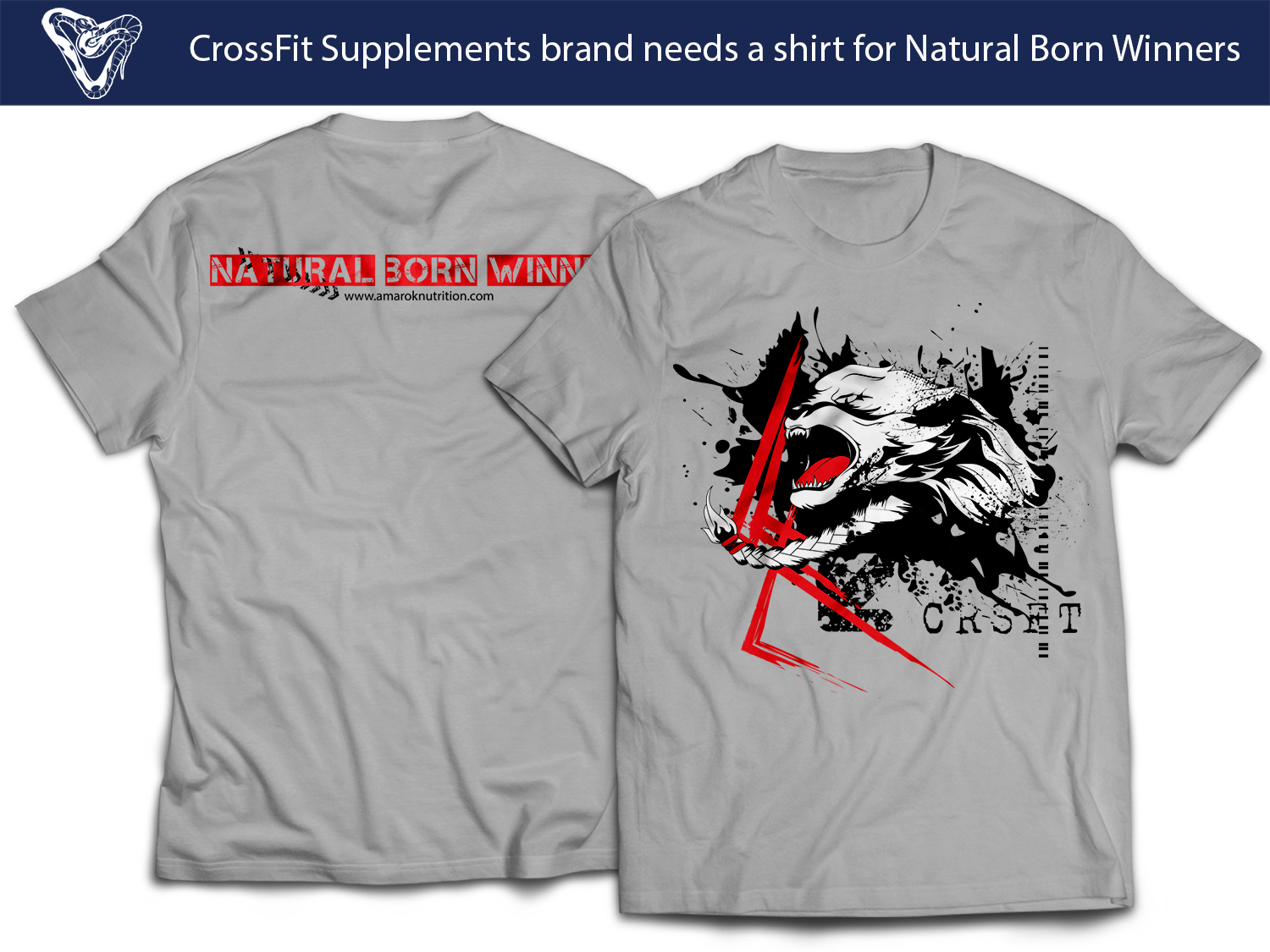 T-shirt Design by Shemet for Amarok Nutrition | Design #11658717