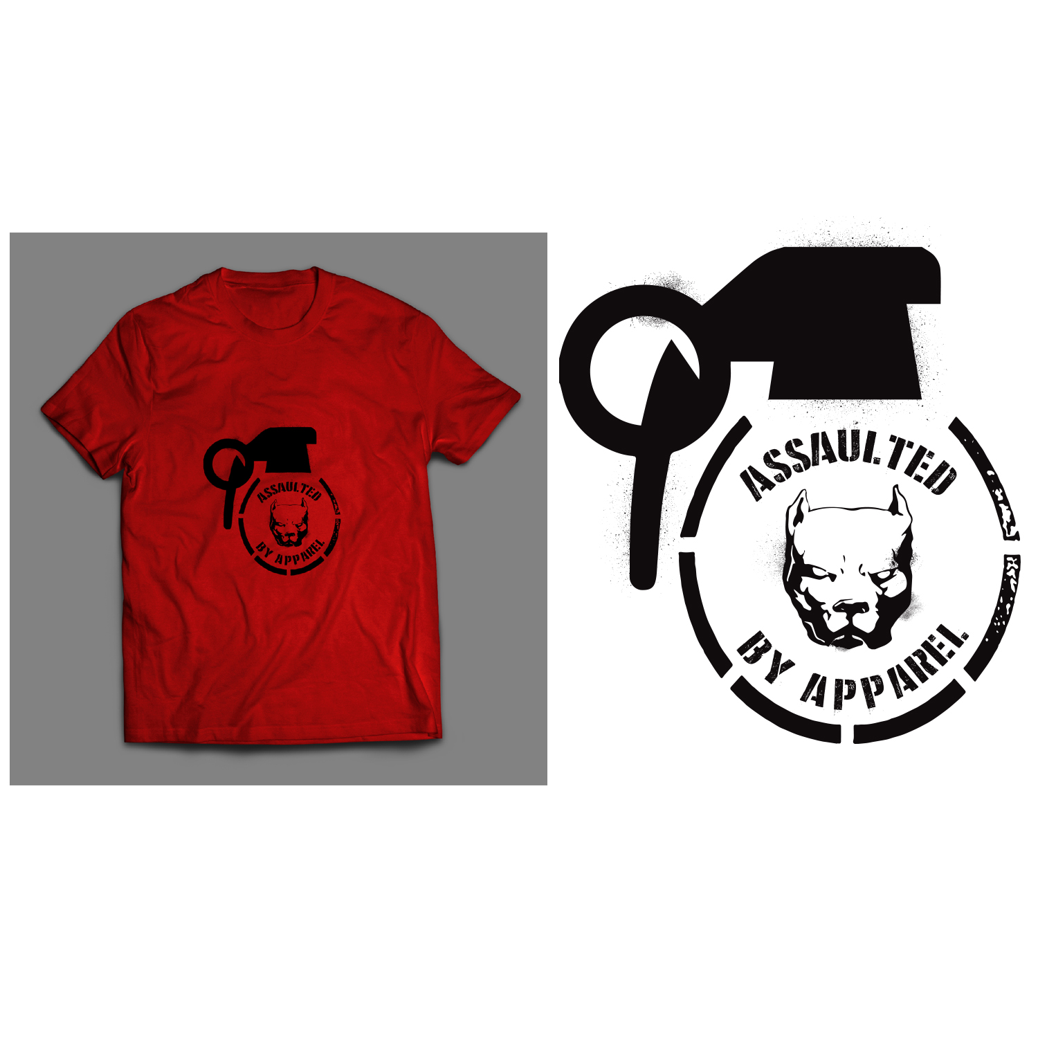 Logo-Design von Empathy Design für Assaulted by apparel  | Design #11654495
