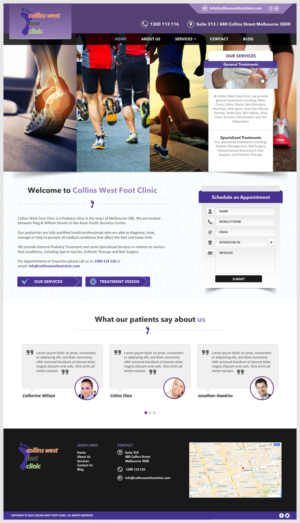 Web Design par -Marc- pour Collins West Foot Clinic | Design : #11640723