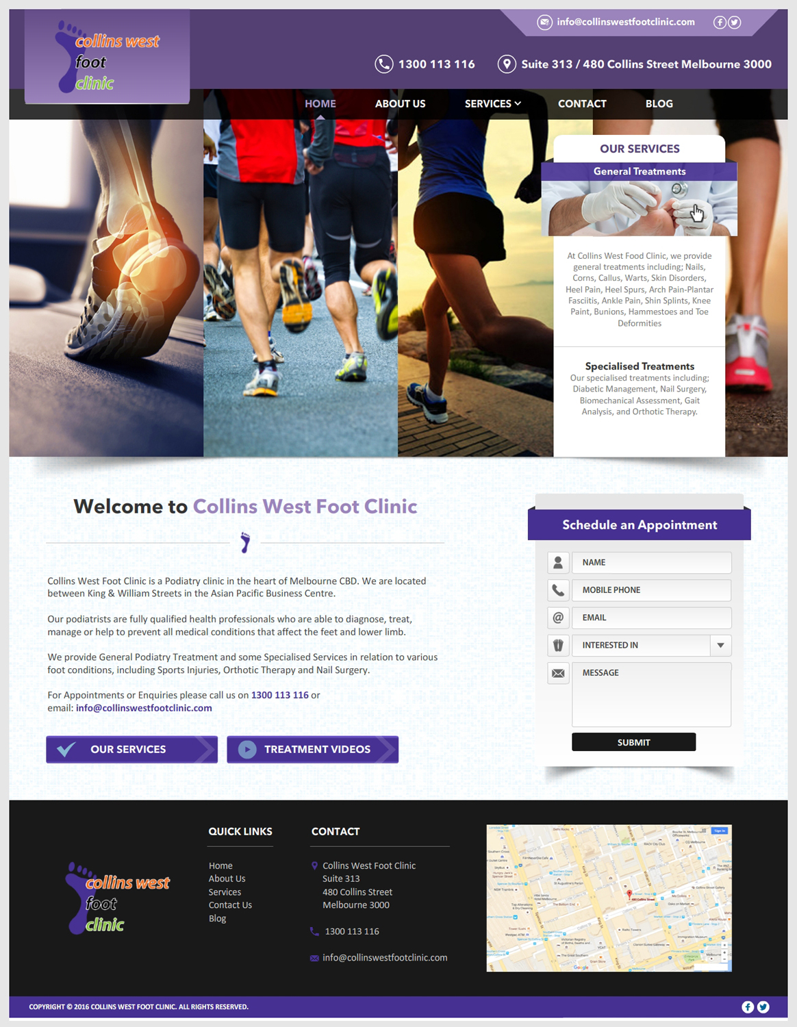 Web-Design von -Marc- für Collins West Foot Clinic | Design #11650084