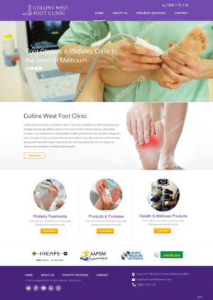 Web Design by pb for Collins West Foot Clinic | Design: #11643824