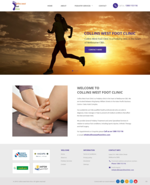 Web Design by pb for Collins West Foot Clinic | Design: #11651580