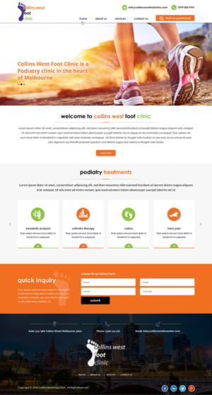 Web Design by Sbss for Collins West Foot Clinic | Design: #11640439