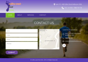 Web Design par rightway pour Collins West Foot Clinic | Design : #11679961