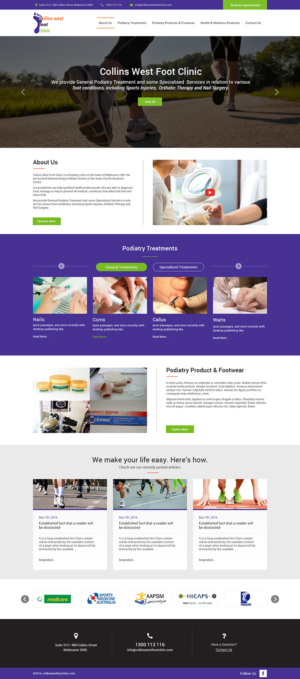 Web Design by Ved Web Services for Collins West Foot Clinic | Design: #11651202