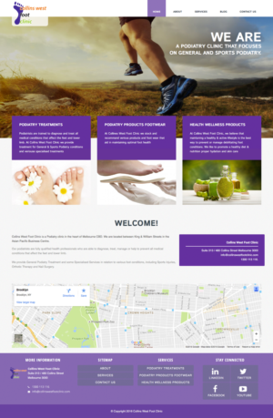 Web Design par cCopilot pour Collins West Foot Clinic | Design : #11648740