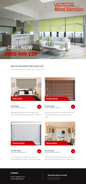 Email Marketing Design by Tarang Softech for c/- Ven Lu Ree Blind Services | Design: #11657744