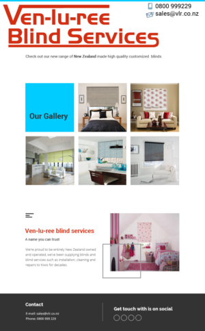 Email Marketing Design by Tarang Softech for c/- Ven Lu Ree Blind Services | Design: #11657758
